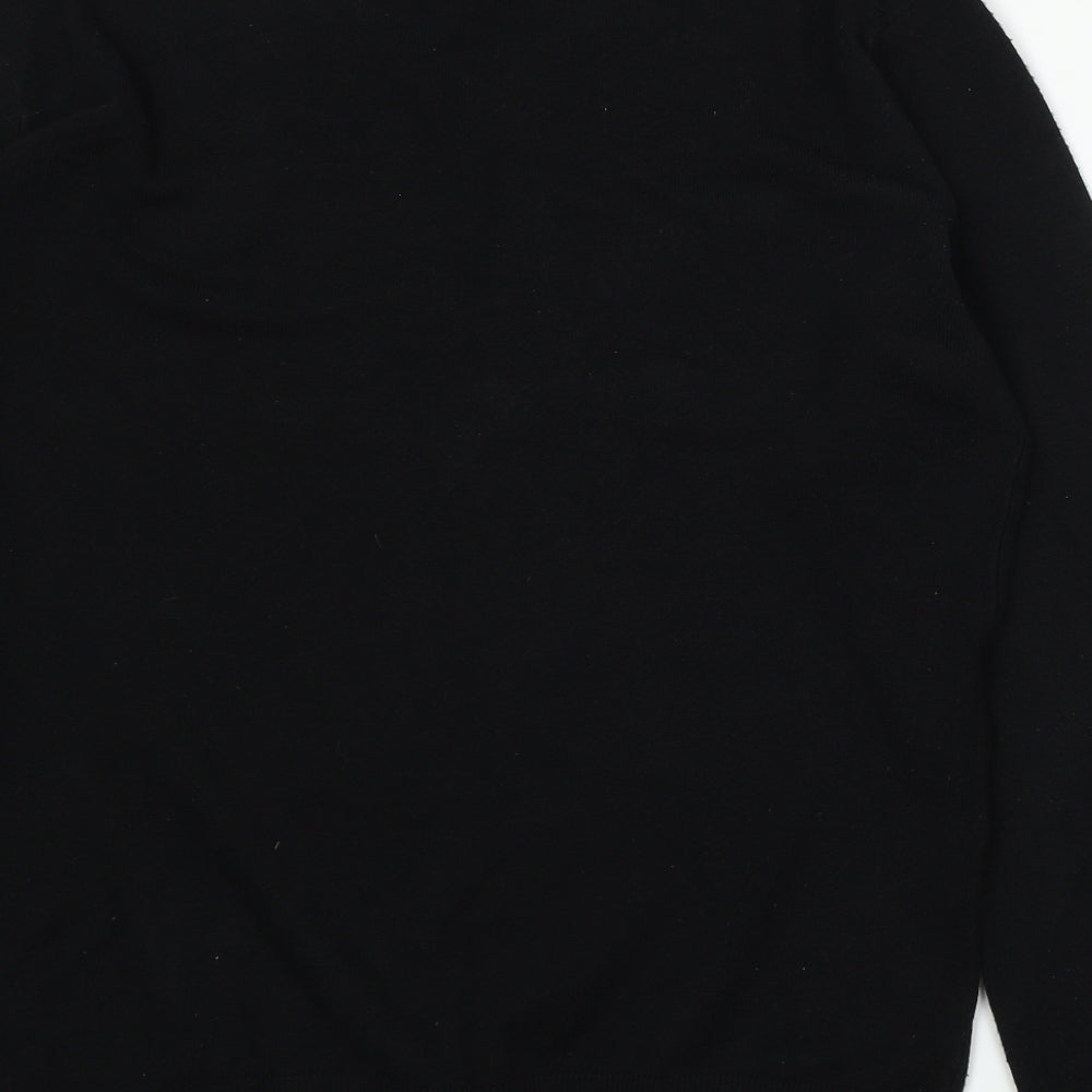 Cedar Wood State Womens Black Round Neck Acrylic Cardigan Jumper Size XL