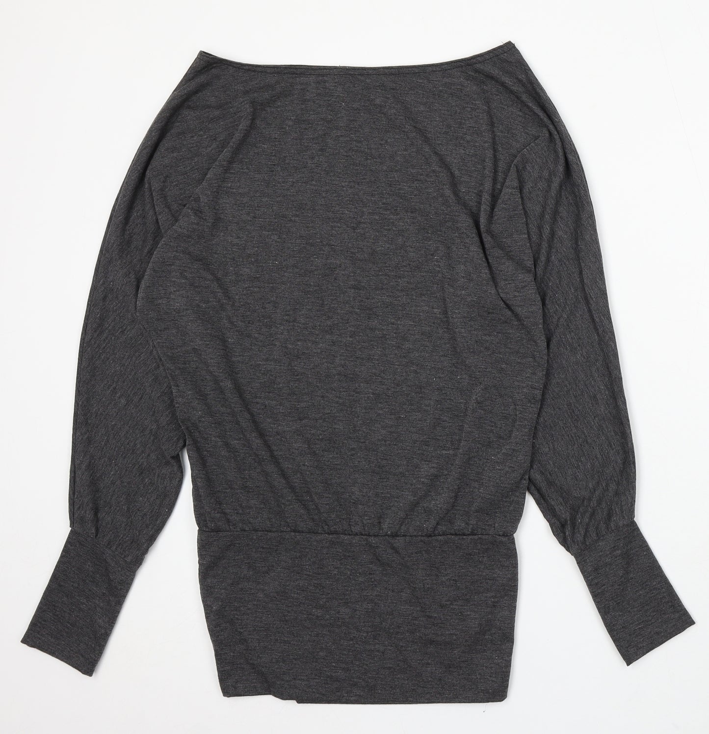 Nice Collection Womens Grey Round Neck Polyester Pullover Jumper Size M