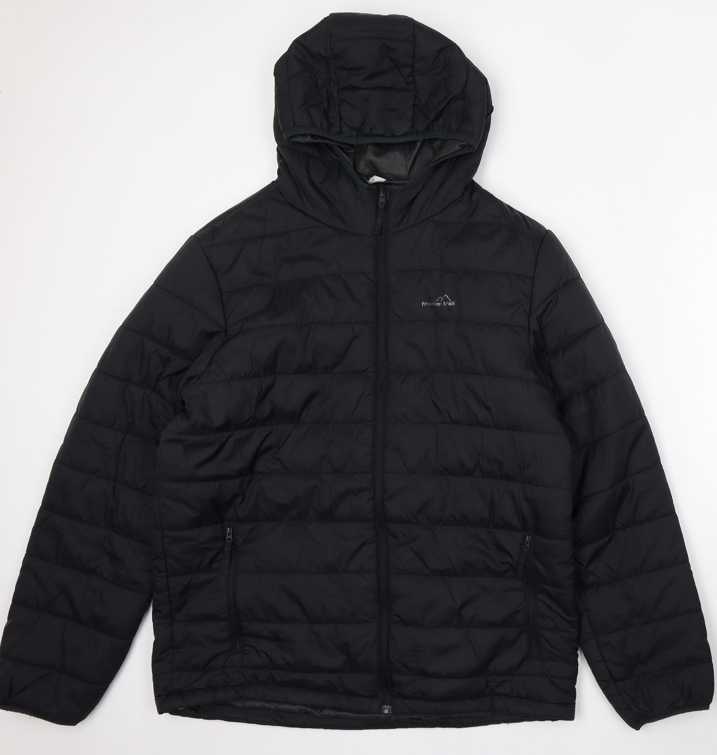 FREEDOM TRAIL Mens Black Jacket Coat Size XL Zip