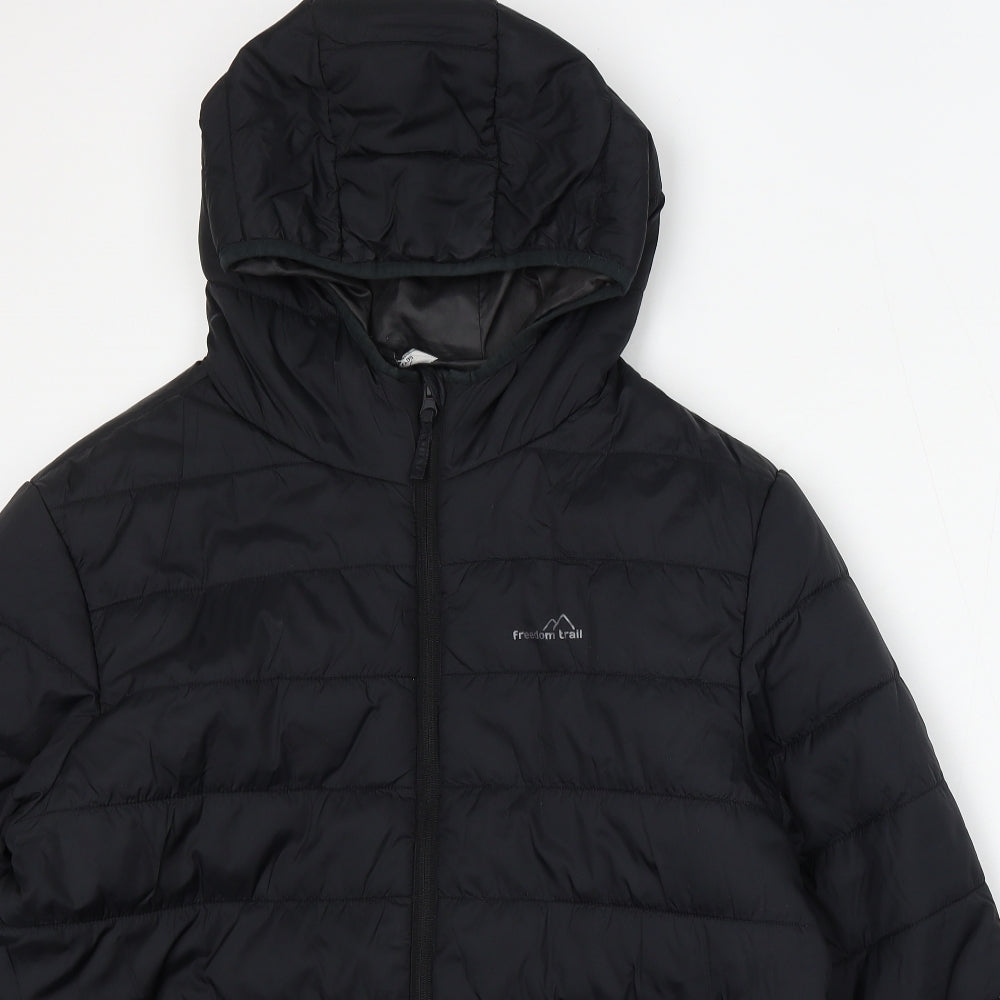 FREEDOM TRAIL Mens Black Jacket Coat Size XL Zip