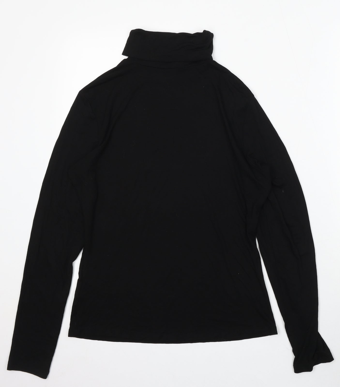 H&M Womens Black Roll Neck Viscose Pullover Jumper Size M