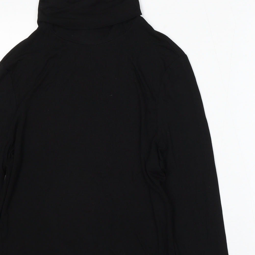 H&M Womens Black Roll Neck Viscose Pullover Jumper Size M