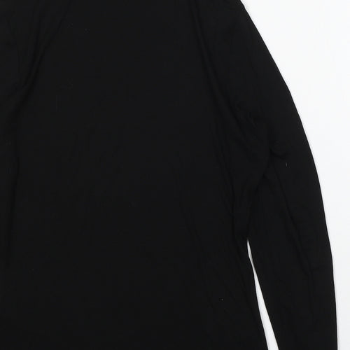 H&M Womens Black Roll Neck Viscose Pullover Jumper Size M