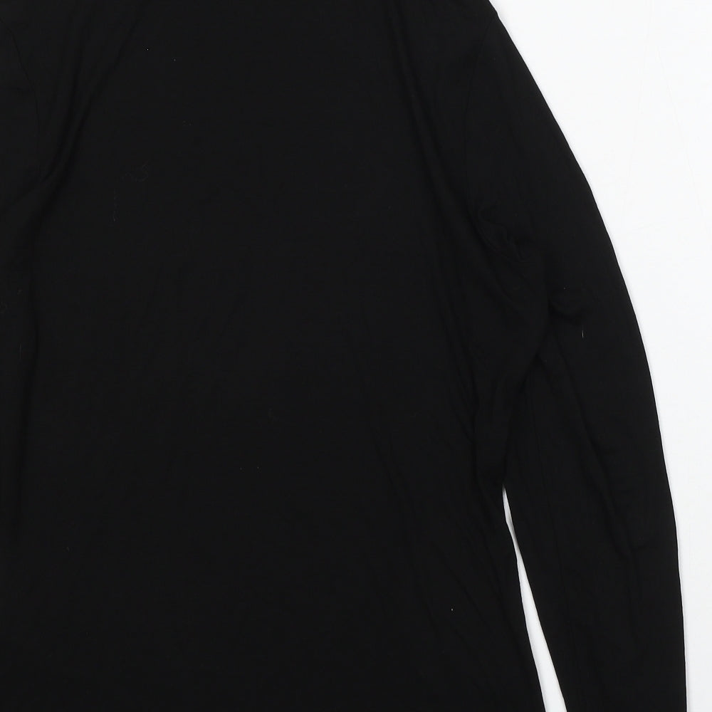 H&M Womens Black Roll Neck Viscose Pullover Jumper Size M