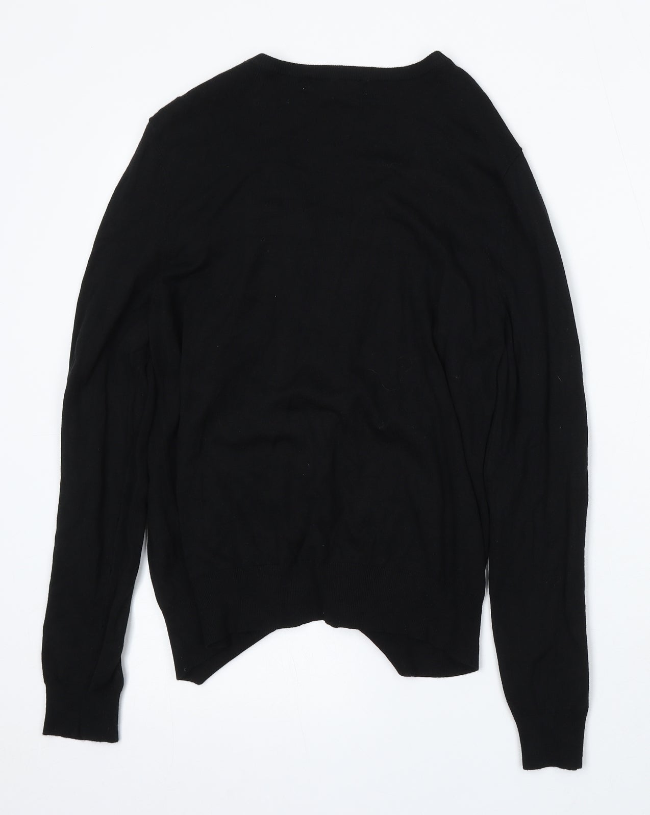 George Womens Black Round Neck Viscose Cardigan Jumper Size 12