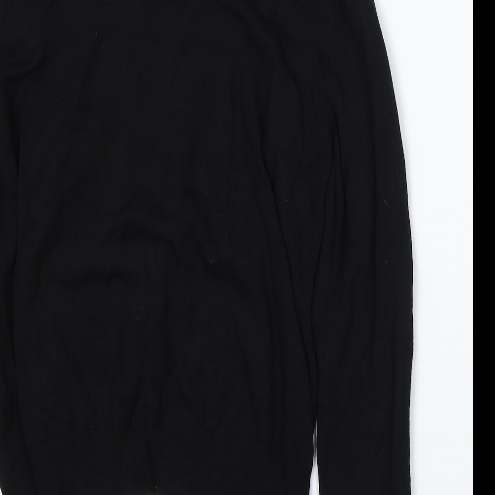 George Womens Black Round Neck Viscose Cardigan Jumper Size 12