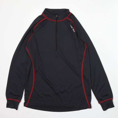 DHB Womens Black Polyester Pullover Sweatshirt Size M Zip