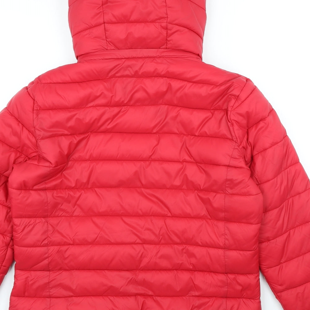 Canadian Peak Womens Red Puffer Jacket Coat Size 16 Zip