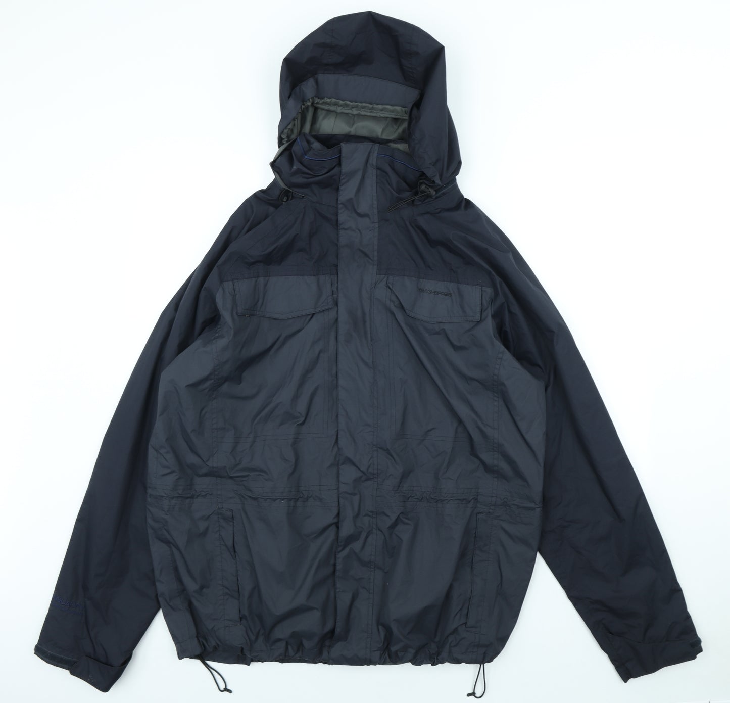 Craghoppers Mens Grey Rain Coat Coat Size XL Zip