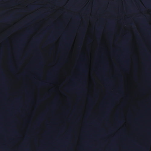 Marks and Spencer Girls Blue Polyester Pleated Skirt Size 3-4 Years Regular