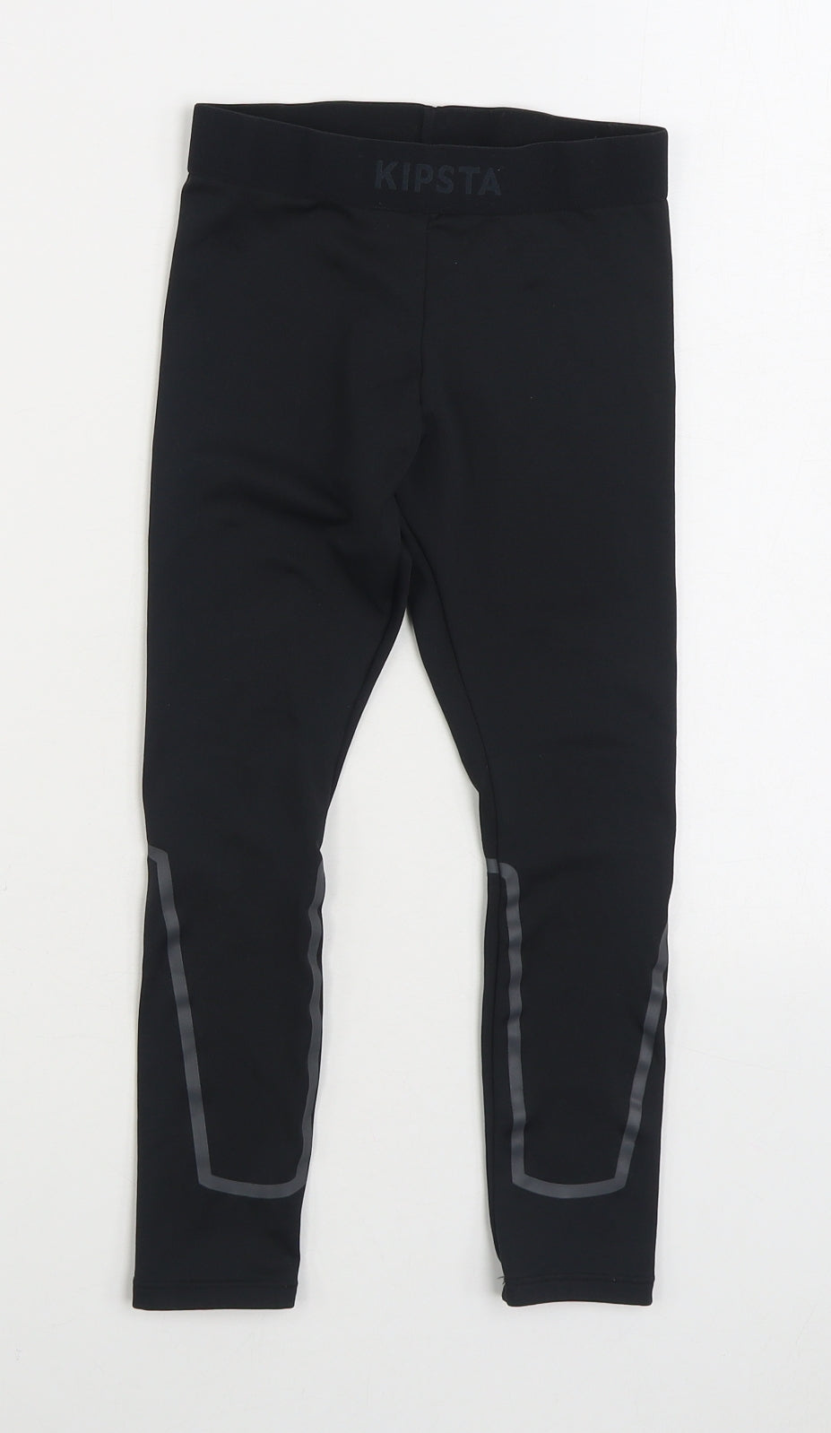 DECATHLON Girls Black Polyester Jogger Trousers Size 7-8 Years Regular - Leggings