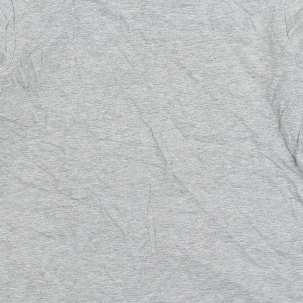 NEXT Girls Grey 100% Cotton Basic T-Shirt Size 9-10 Years Round Neck Pullover - Hannah Montana