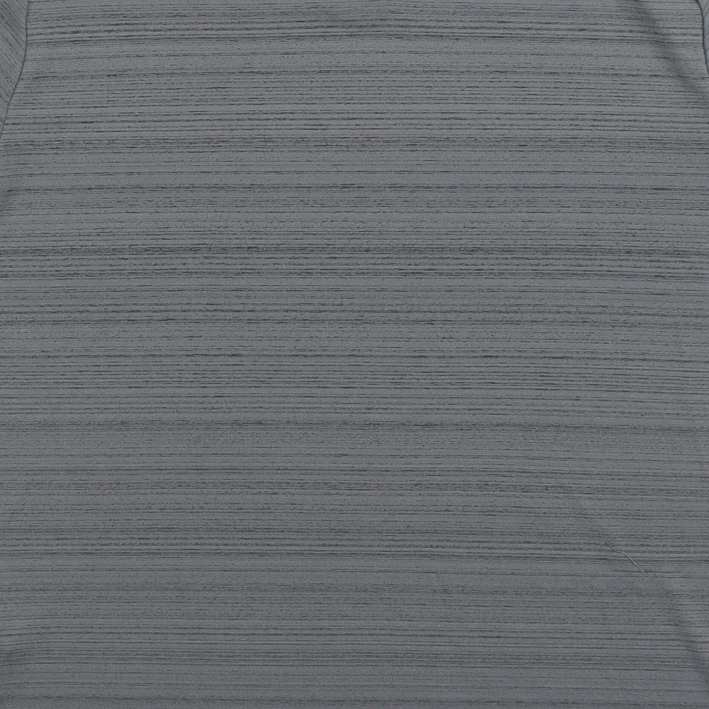 Nike Boys Grey Polyester Basic T-Shirt Size 13-14 Years Round Neck Pullover