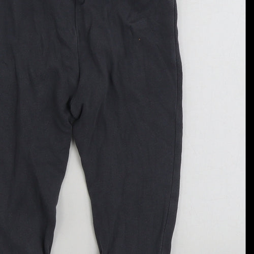 F&F Boys Grey Cotton Jogger Trousers Size 12-18 Months Drawstring
