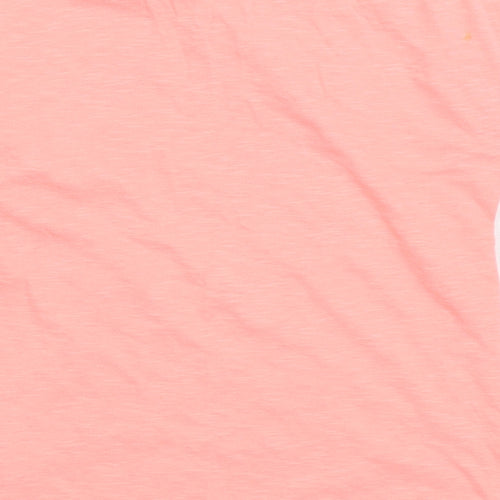 Dunnes Stores Girls Pink Polyester Basic T-Shirt Size 8 Years Round Neck Pullover - Zebra. Smile it's Summer