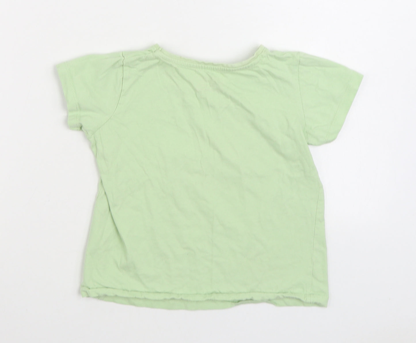Primark Girls Green 100% Cotton Basic T-Shirt Size 7-8 Years Round Neck Pullover - You Are Lovely