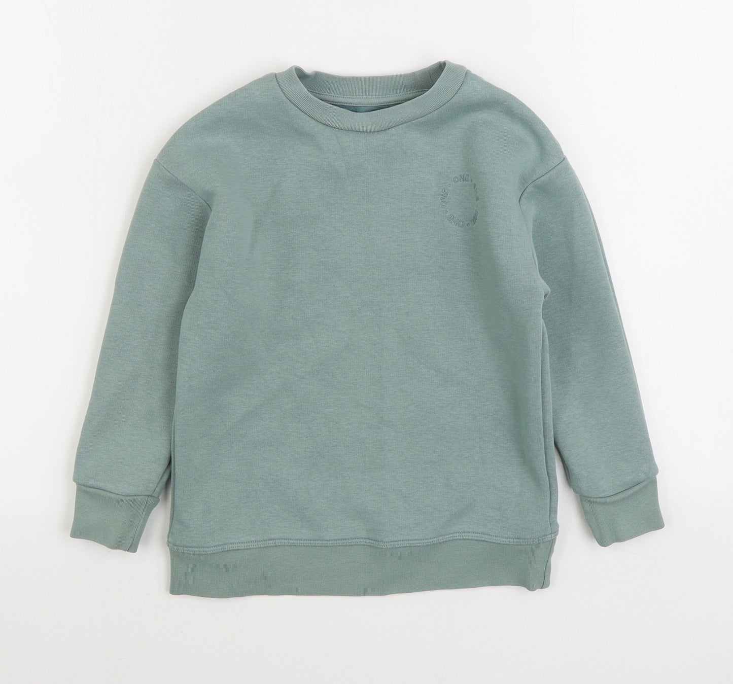 Dunnes Stores Girls Green Cotton Pullover Sweatshirt Size 6-7 Years Pullover - One
