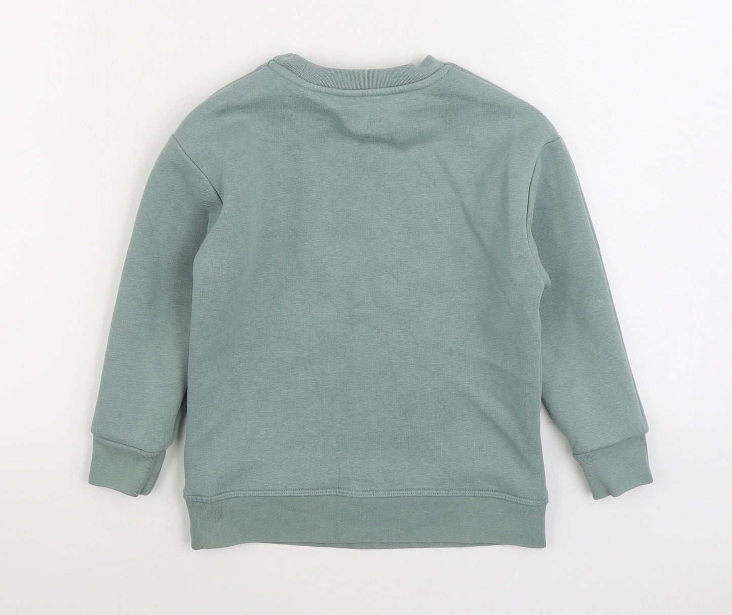 Dunnes Stores Girls Green Cotton Pullover Sweatshirt Size 6-7 Years Pullover - One