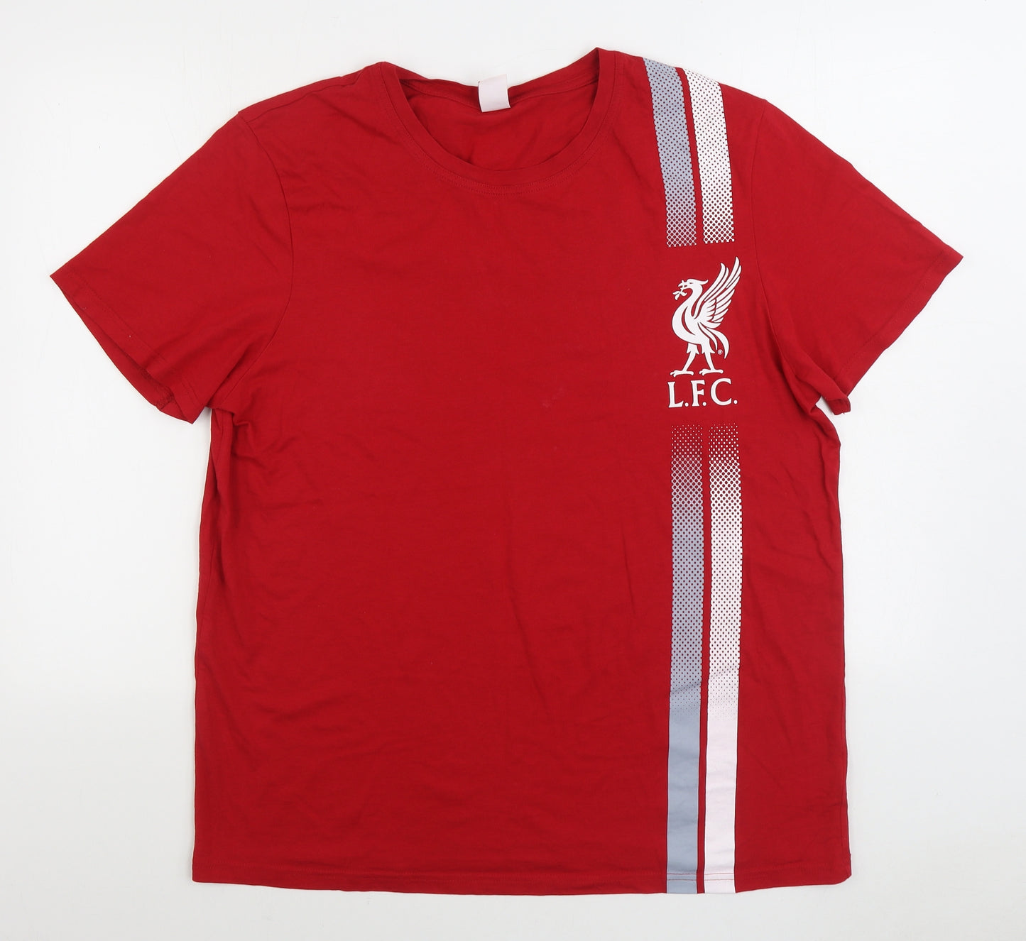 F&F Mens Red Cotton T-Shirt Size XL Round Neck - Liverpool FC