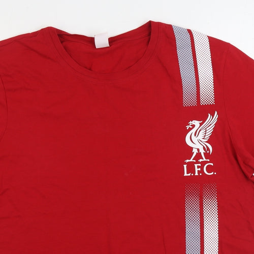 F&F Mens Red Cotton T-Shirt Size XL Round Neck - Liverpool FC
