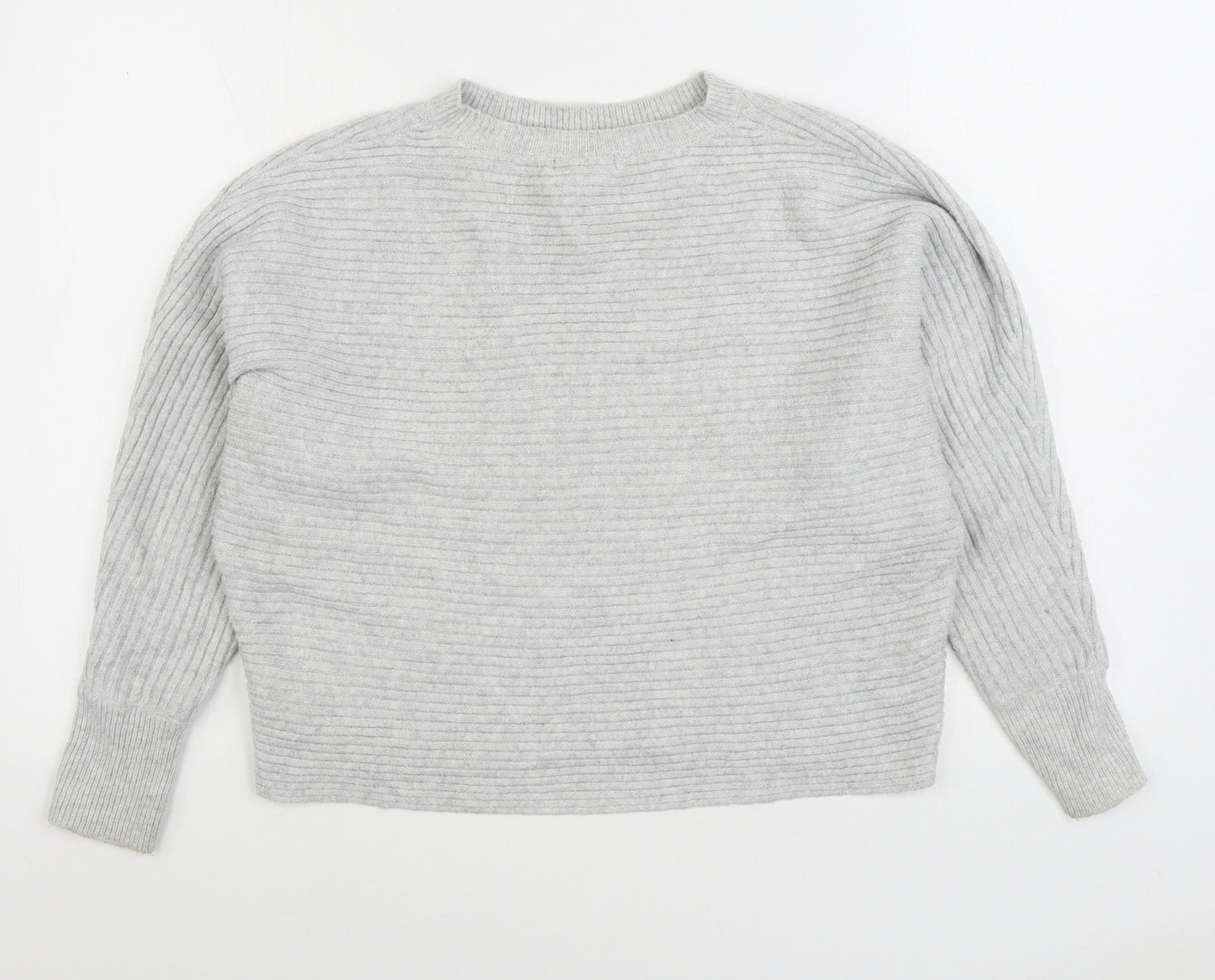 F&F Womens Grey Round Neck Polyester Pullover Jumper Size M
