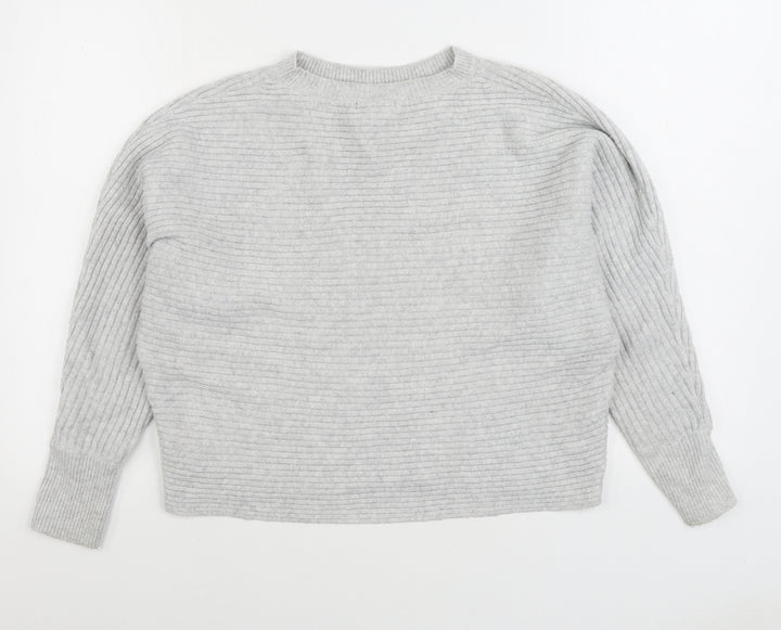 F&F Womens Grey Round Neck Polyester Pullover Jumper Size M