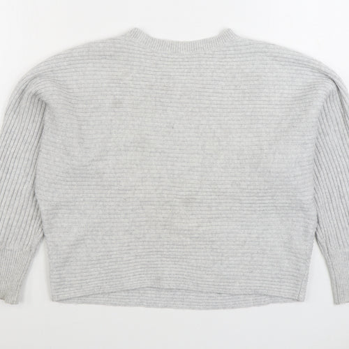 F&F Womens Grey Round Neck Polyester Pullover Jumper Size M