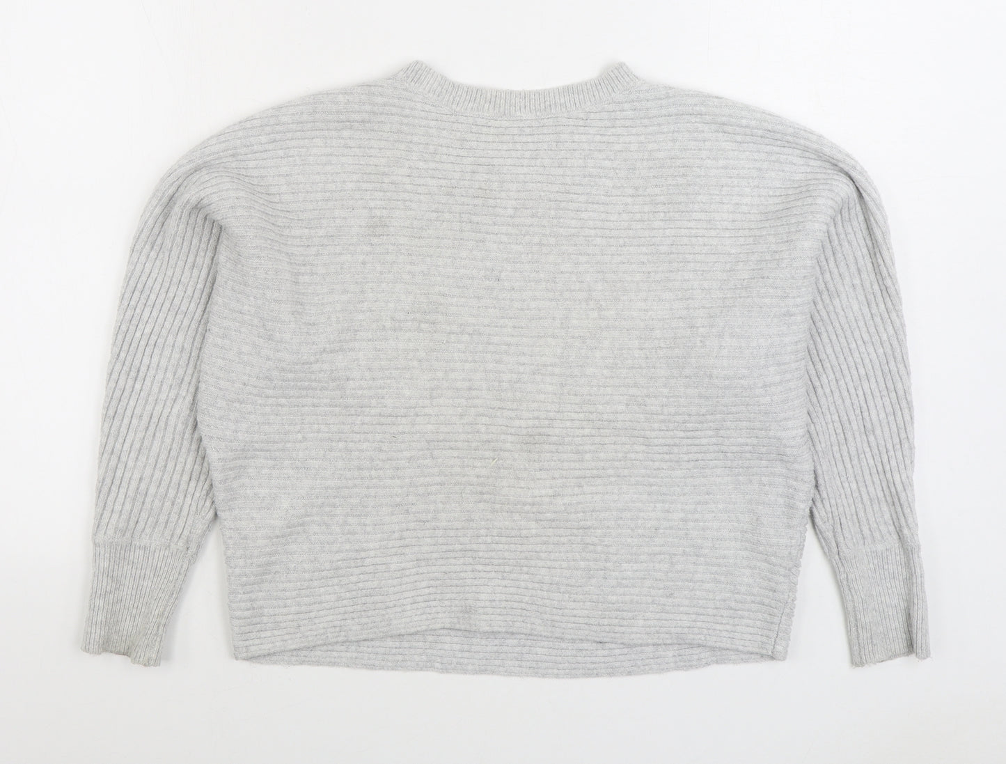 F&F Womens Grey Round Neck Polyester Pullover Jumper Size M