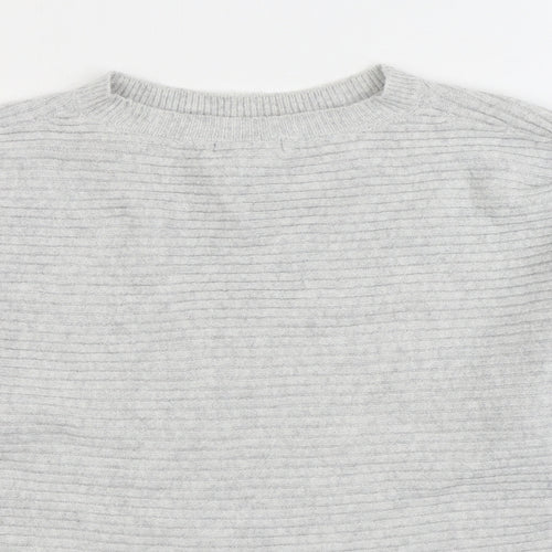 F&F Womens Grey Round Neck Polyester Pullover Jumper Size M