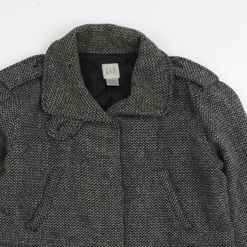 Gap Womens Grey Overcoat Coat Size 12 Button