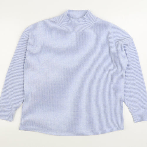 TU Womens Blue Polyester Pullover Sweatshirt Size 16 Pullover