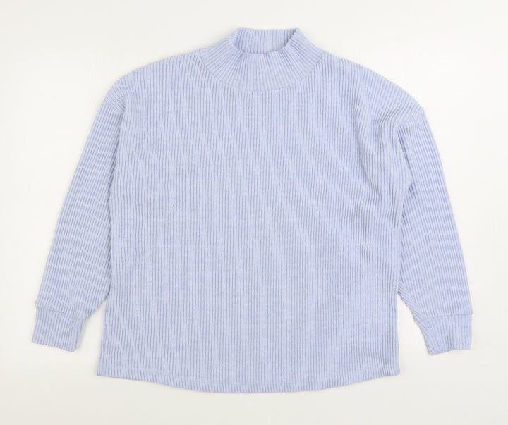 TU Womens Blue Polyester Pullover Sweatshirt Size 16 Pullover
