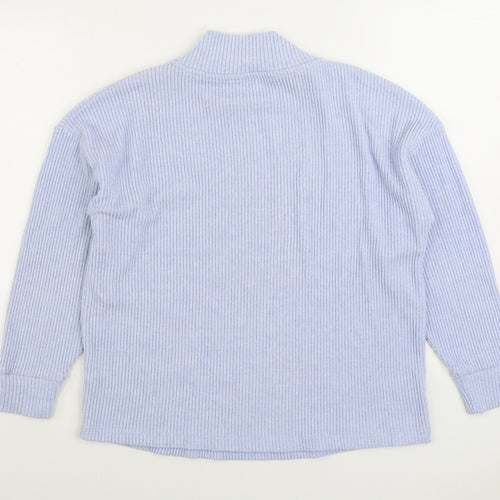 TU Womens Blue Polyester Pullover Sweatshirt Size 16 Pullover