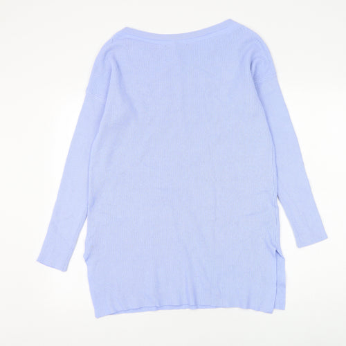 Alexara Womens Blue Round Neck Modal Pullover Jumper Size M