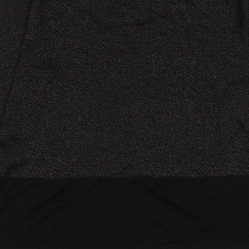 Preworn Womens Black Round Neck Polyester Pullover Jumper Size M