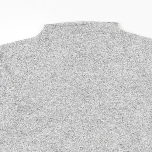 H&M Womens Grey Round Neck Viscose Pullover Jumper Size S