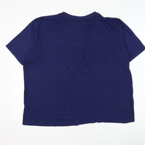 Atlas Mens Blue Cotton T-Shirt Size XL Round Neck - Arizona