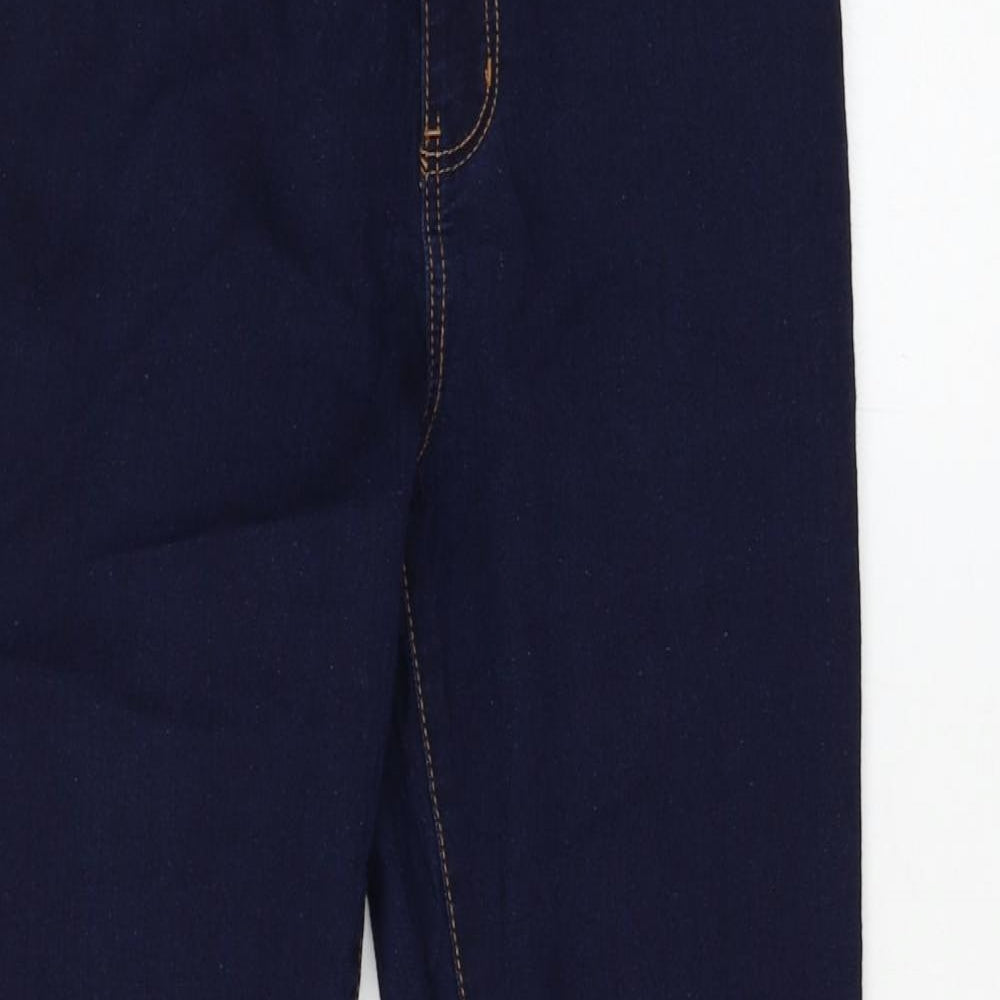 Primark Womens Blue Cotton Skinny Jeans Size 10 L26 in Regular Zip