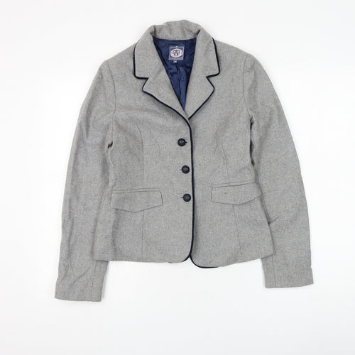 Vila Gallo Womens Grey Jacket Blazer Size 10 Button - Deer