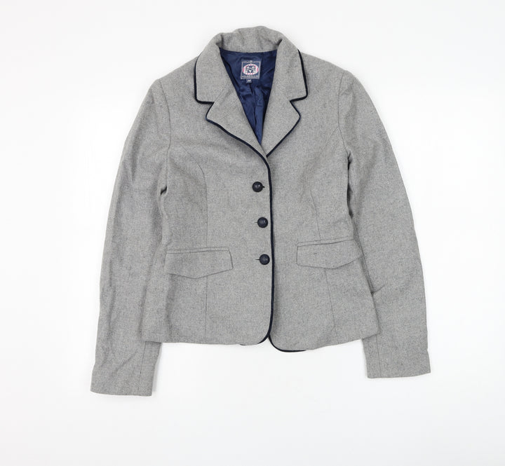 Vila Gallo Womens Grey Jacket Blazer Size 10 Button - Deer