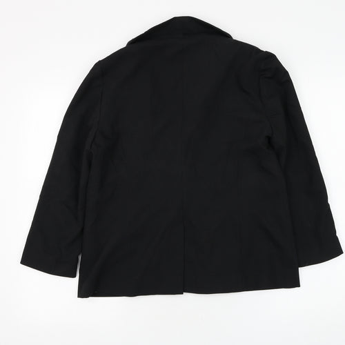 Primark Womens Black Jacket Blazer Size 14 Button