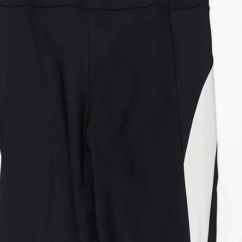 NEXT Womens Black Polyester Compression Leggings Size 16 L27 in Regular Pullover