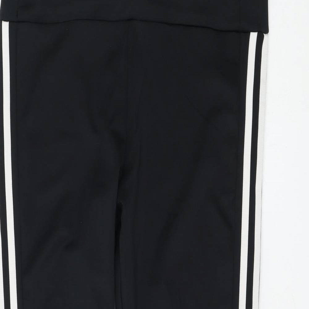 adidas Womens Black Polyester Compression Leggings Size 16 L26 in Regular Pullover