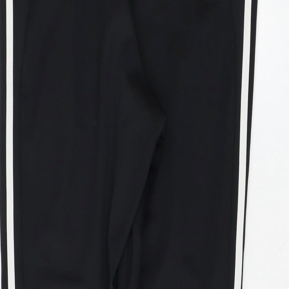 adidas Womens Black Polyester Compression Leggings Size 16 L26 in Regular Pullover