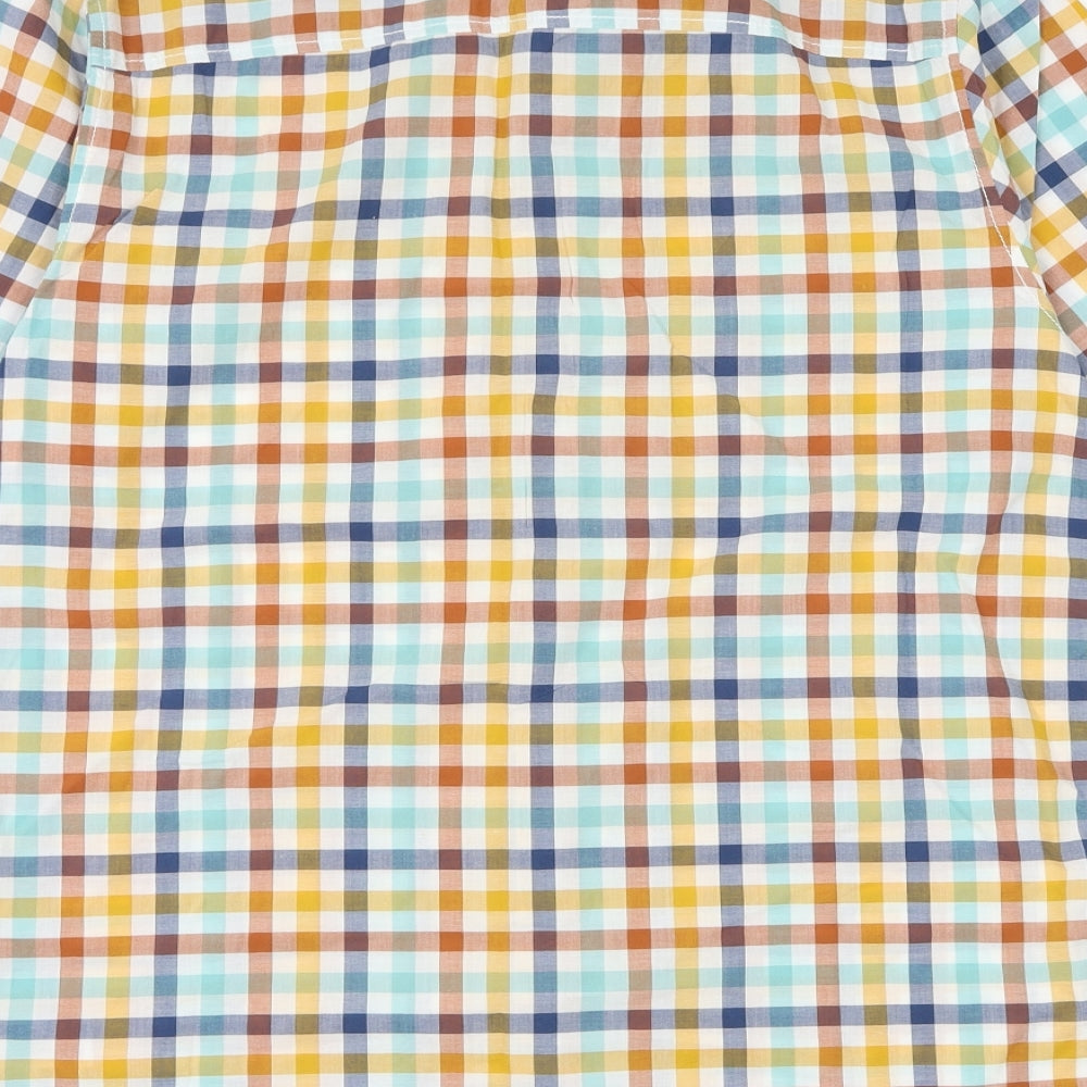 NEXT Boys Multicoloured Check Cotton Basic Button-Up Size 16 Years Collared Button