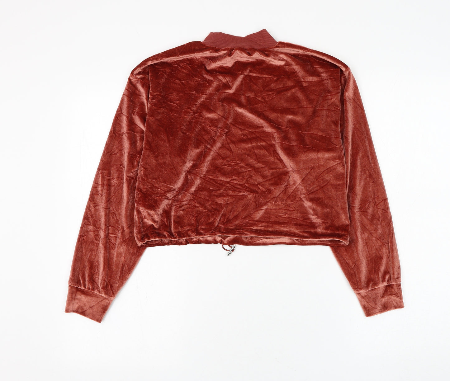 Topshop Womens Red Polyester Pullover Sweatshirt Size 4 Pullover