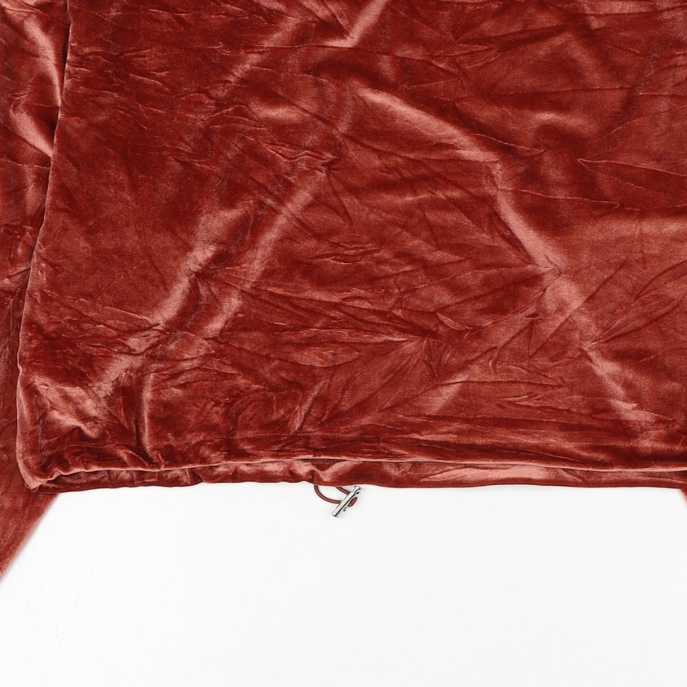 Topshop Womens Red Polyester Pullover Sweatshirt Size 4 Pullover