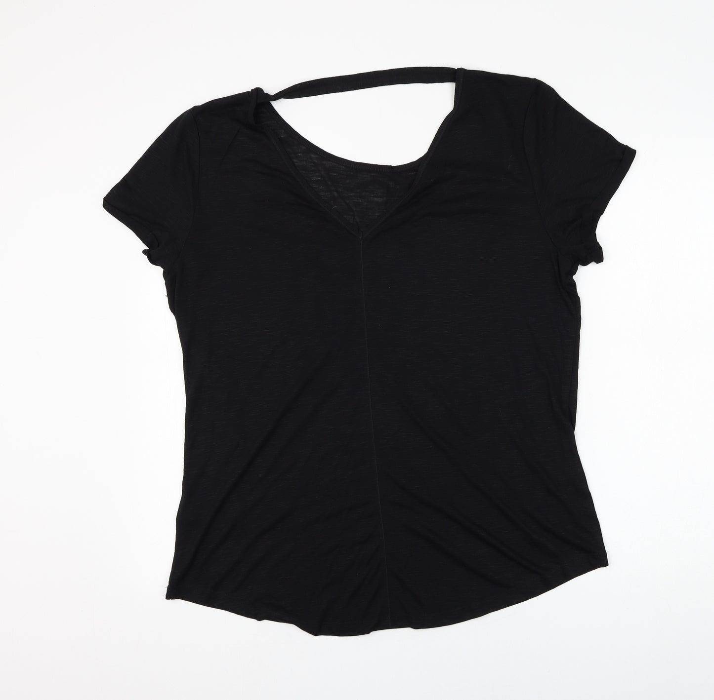 LA Gear Womens Black Polyester Basic T-Shirt Size 18 Round Neck Pullover