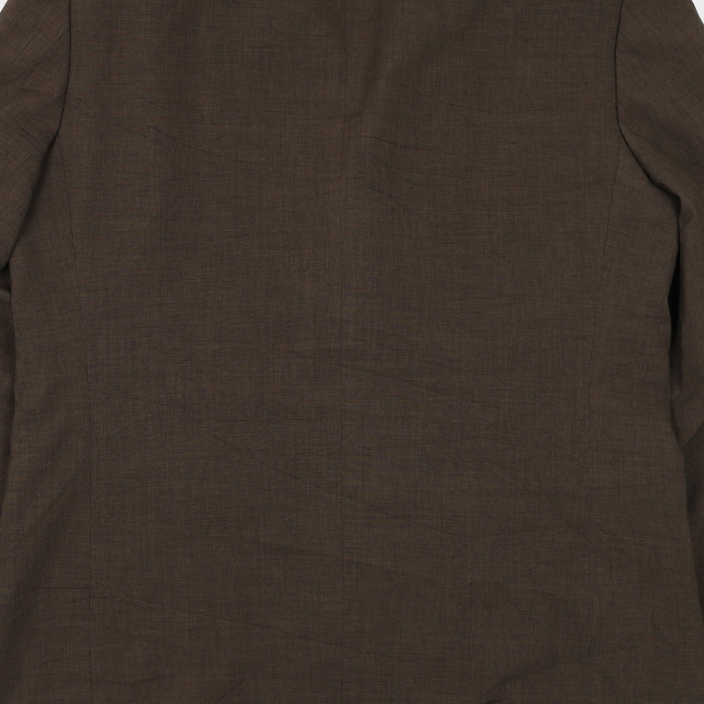 Greenwoods Mens Brown Polyester Jacket Suit Jacket Size 42