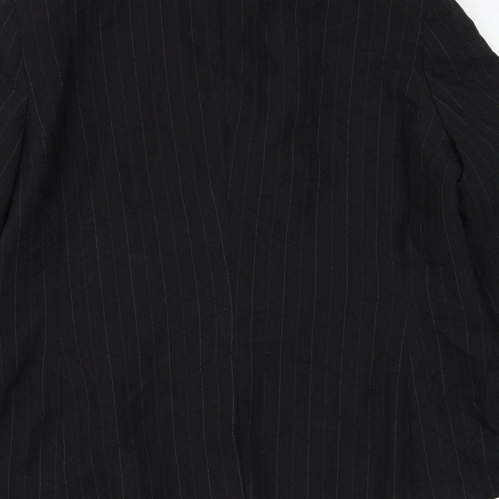 Atmosphere Womens Black Striped Jacket Blazer Size 16 Button